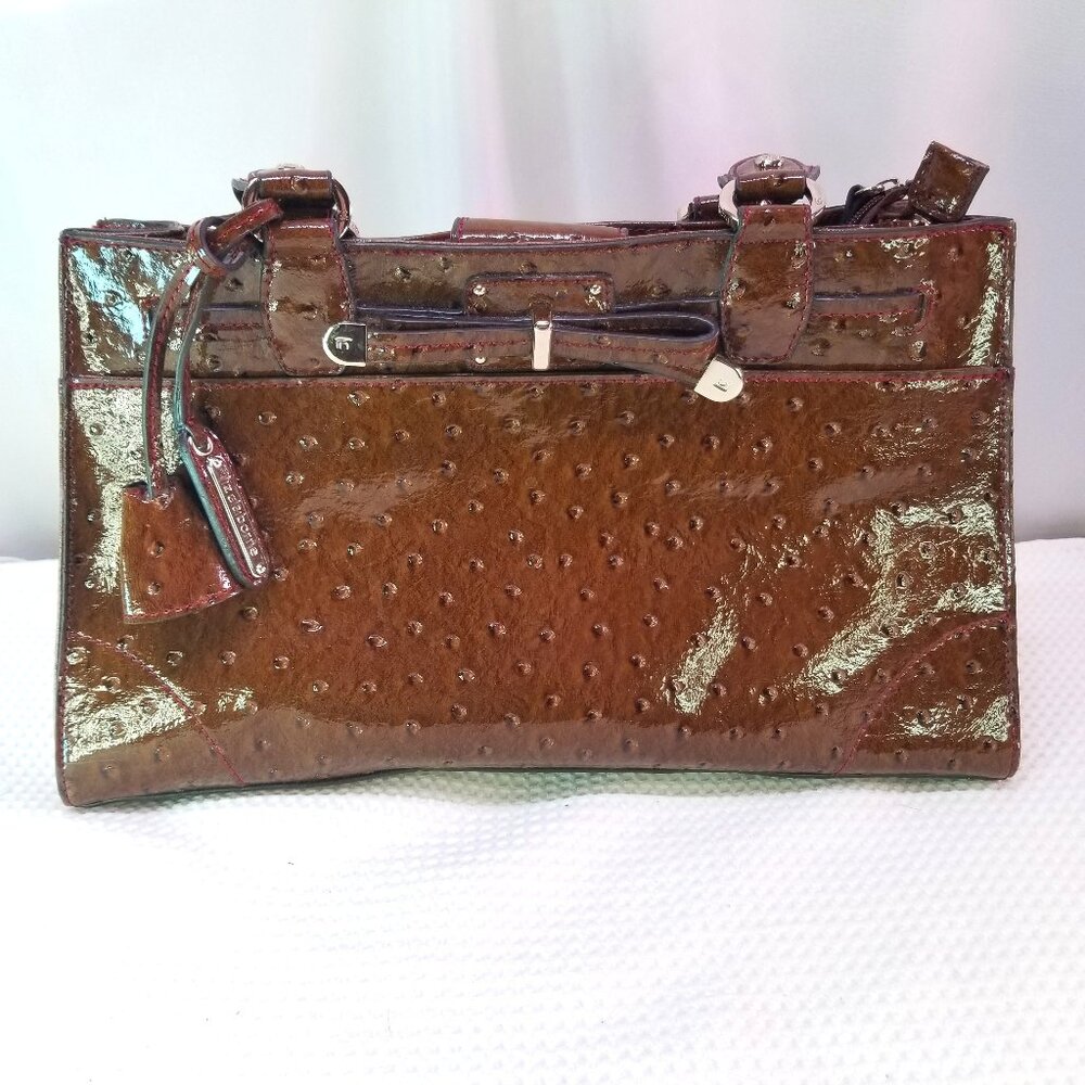 Liz Claiborne Faux Ostrich Handbag